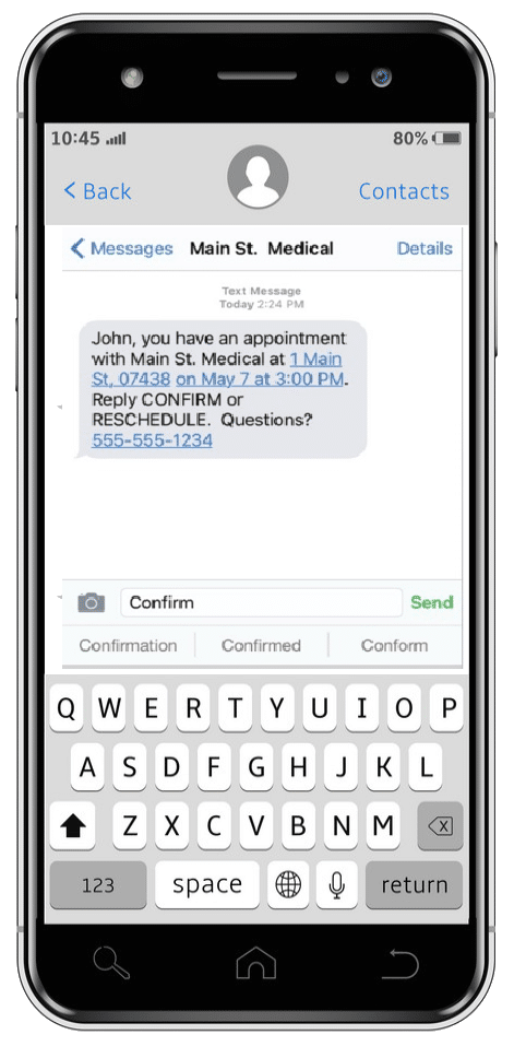 Recalls via SMS Text
