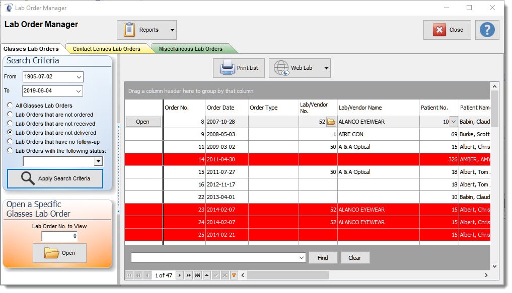 Easily Manage Lab Orders