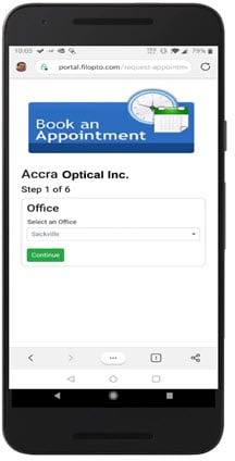 Filopto Mobile Web Appointment App