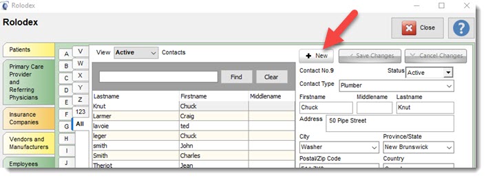 Rolodex Custon Contact Feature